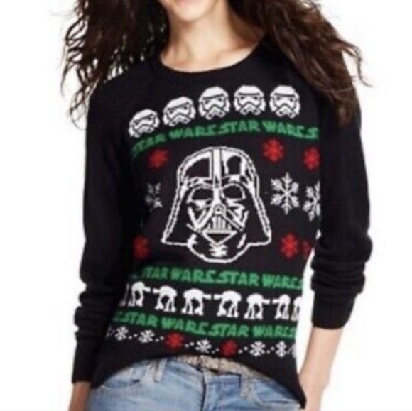 Star Wars Darth Vader Black Ugly Christmas Sweater Size Large - Picture 3 of 8